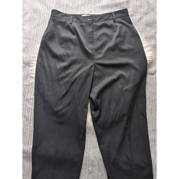 Talbots Petite 14 Black Everyday Relaxed Fit Straight Leg High Waisted Workwear - Picture 3 of 8